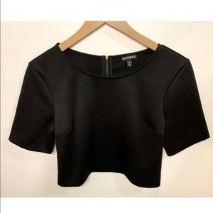 Express Black Crop Top Medium